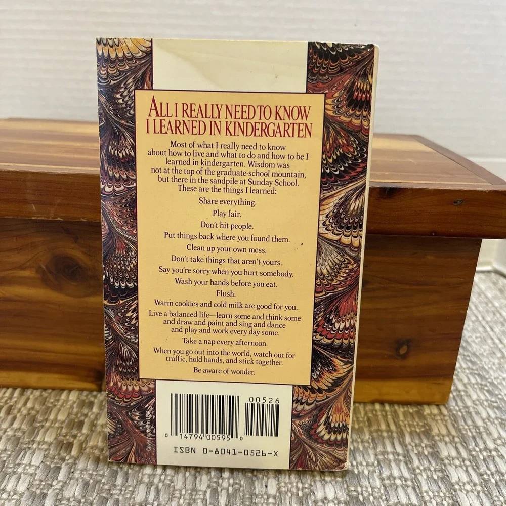All I Really Need‎ to Know Kindergarten Robert Fulghum Book